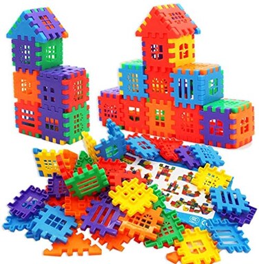 Buy eErlik Multi Colored 72 Pcs Jumbo Happy Home House Building Blocks ...