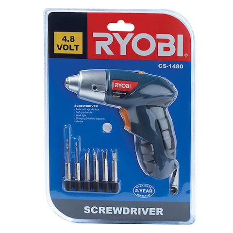 Ryobi CS-1480 Screwdriver With Bits 4.8V 6 Pieces Blue/Black