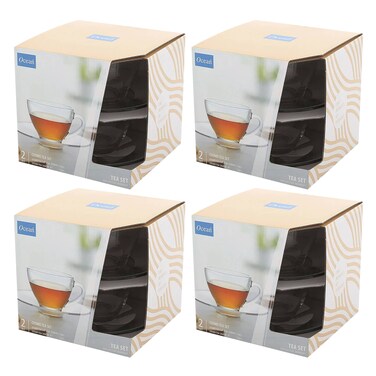 Ocean Cosmo Tea Cup And Saucer 230ml x 4 Pieces